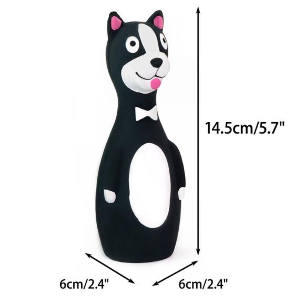 Squeaky Latex Dog Toys Standing Stick Dog Puppy Fetch Interactive Play - Picture 4 of 5